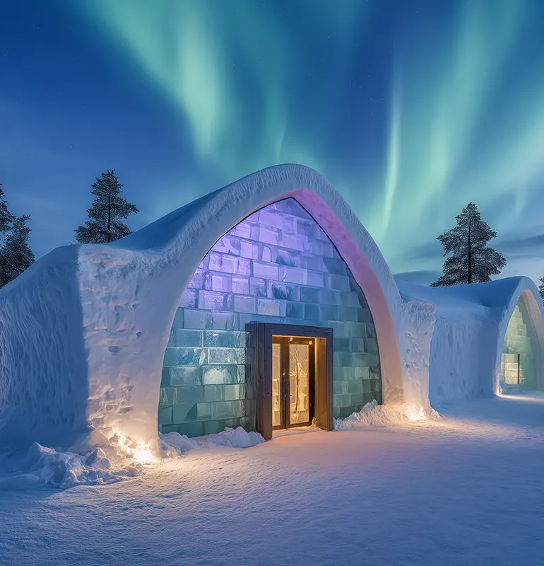 Unique seasonal lodgings and immersive winter experiences
