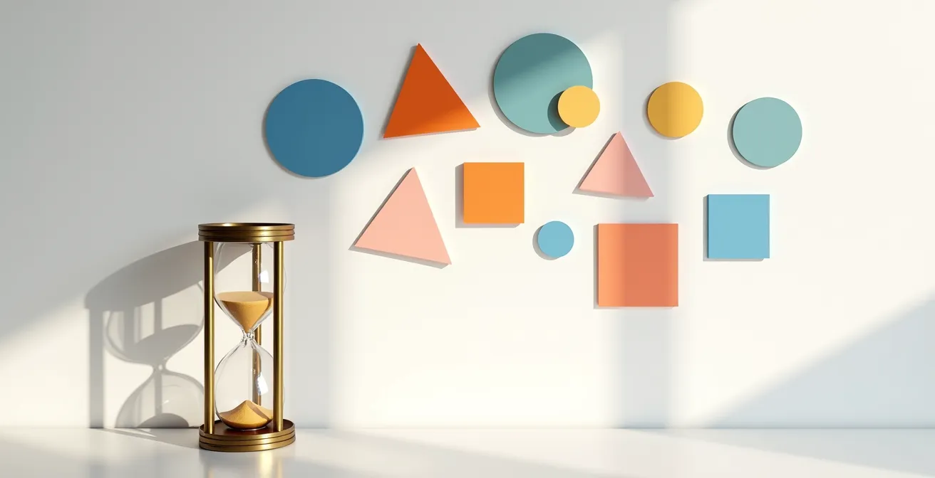 Minimalist office wall calendar showing important Quebec corporate filing deadlines with color-coded markers